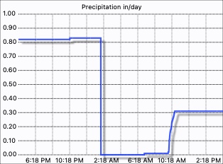 Daily rain graph